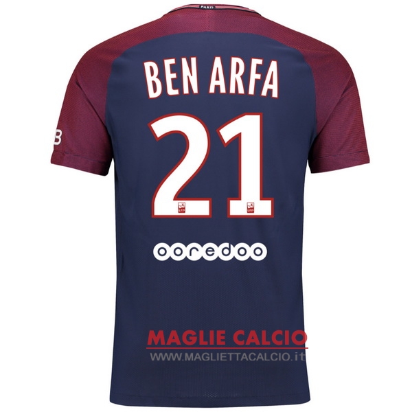 nuova maglietta paris saint germain 2017-2018 ben arfa 21 prima